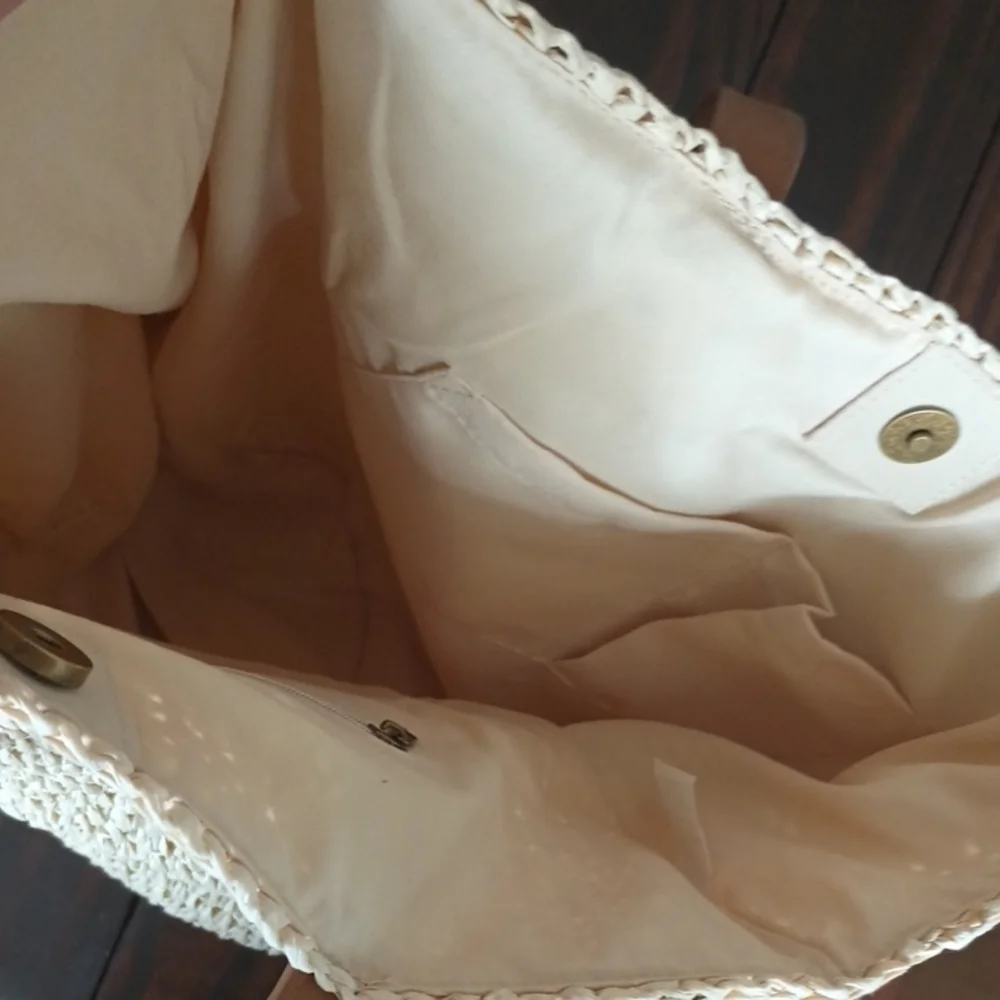 Style And Co Woven American Flag Tote Bag Purse Beach USA - Picture 7 of 9